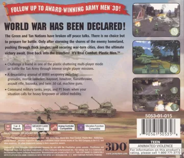 Army Men - World War (US) box cover back